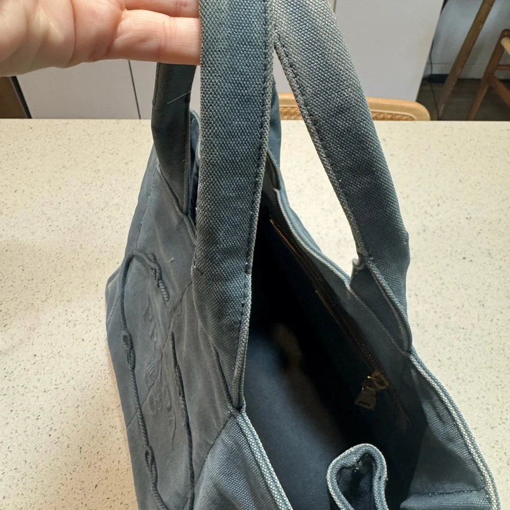 🛑 SOLD 🛑 Prada Blue Denim Canapa Tote Bag | Authentic Prada Logo Handbag COA - Picture 12 of 17